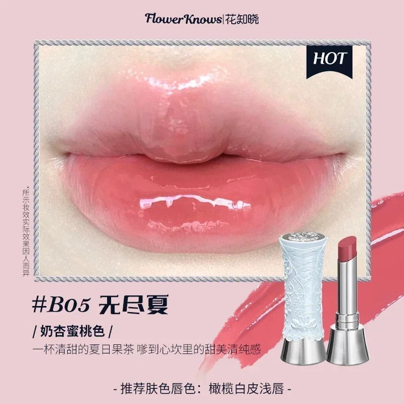 Flower Knows Swan Ballet Solid Lip Glaze Mirror Lipstick