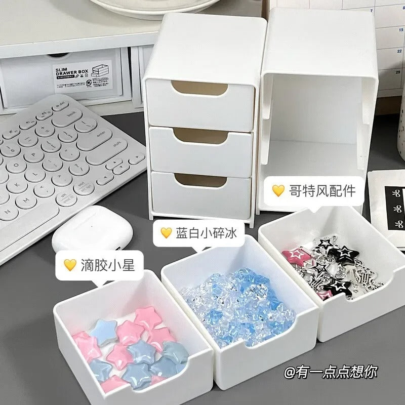 Chic 3-Tier Desk Organizer with Drawers