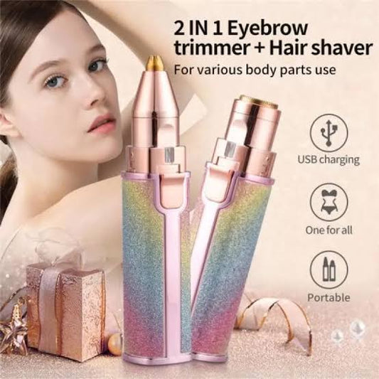 2 in 1 eyebrow trimmer + hair shaver