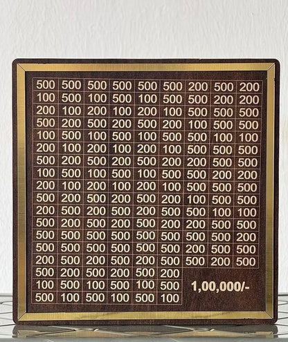 1000/2000/3000/5000/10000 Euro Money Box Wooden Piggy Bank Money Vault Savings Box Challenge Cash Storage Case