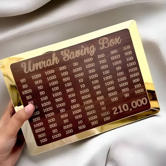1000/2000/3000/5000/10000 Euro Money Box Wooden Piggy Bank Money Vault Savings Box Challenge Cash Storage Case