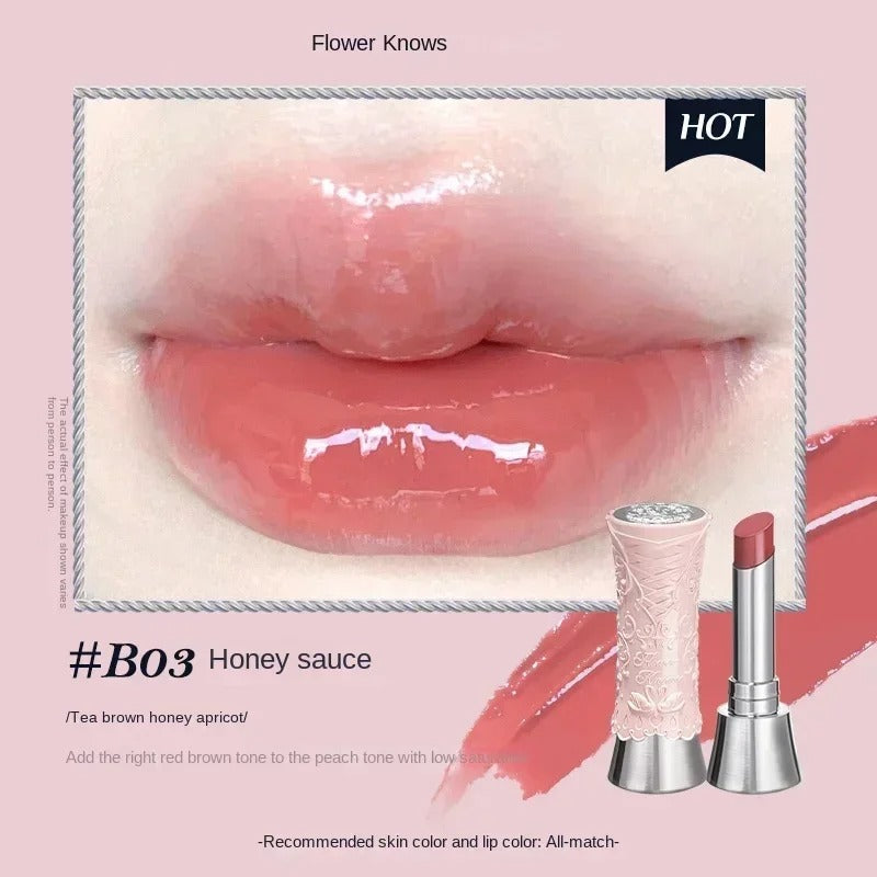 Flower Knows Swan Ballet Solid Lip Glaze Mirror Lipstick