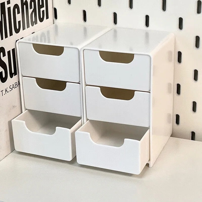 Chic 3-Tier Desk Organizer with Drawers