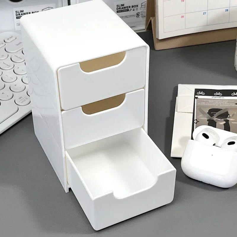 Chic 3-Tier Desk Organizer with Drawers
