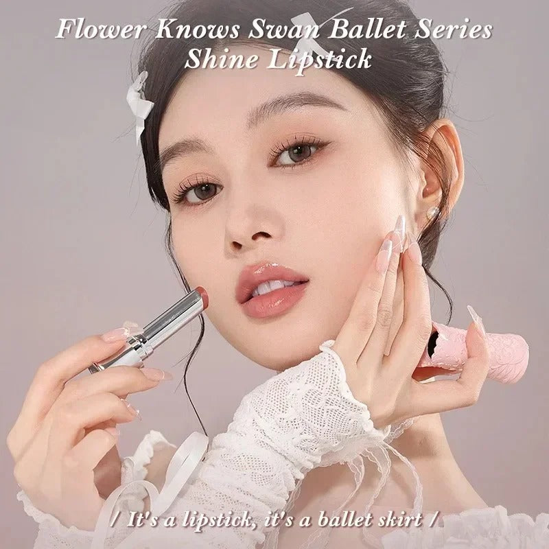 Flower Knows Swan Ballet Solid Lip Glaze Mirror Lipstick